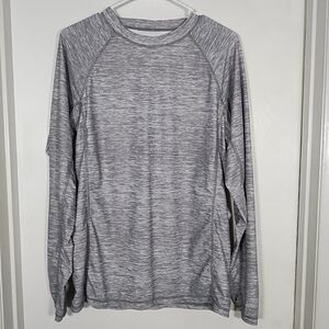 UV SKINZ Women's M UPF 50+ Gray Long Sleeve Swim Shirt Top Stretch Beach Pool